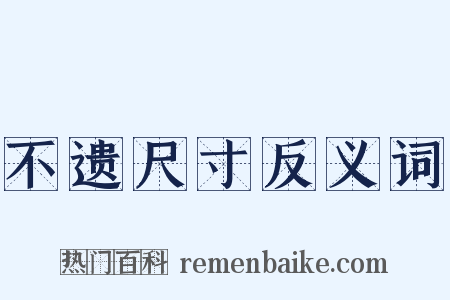 不遗尺寸反义词是什么意思的图片
